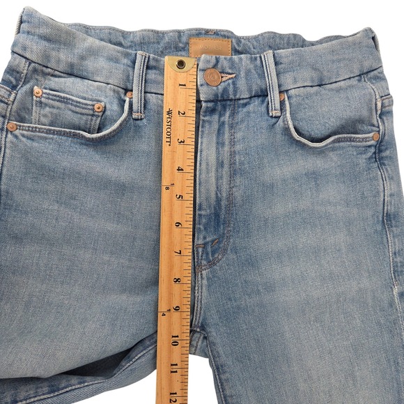 MOTHER High Waisted Looker Ankle Jeans 26 Blue Light Wash Skinny Denim - Picture 8 of 9